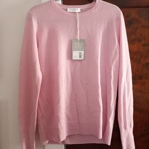 Everlane The Cashmere Crew in pink